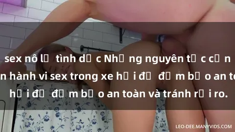 sex nô lệ tình dục Những nguyên tắc cần nhớ khi thực hiện hành vi sex trong xe hơi để đảm bảo an toàn và tránh rủi ro.